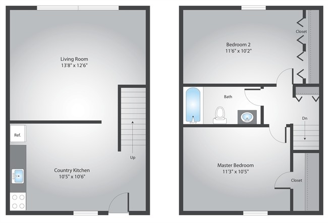 2BR/1BA - Fontana Village Townhomes