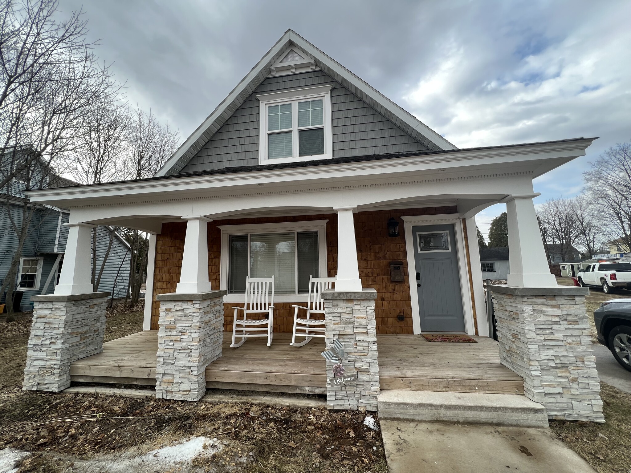 Our home was recently renovated. The roof, siding, and deck is all new. - 624 Park St