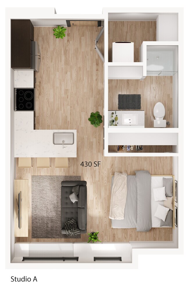 Studio A - Michigan Place Apartments