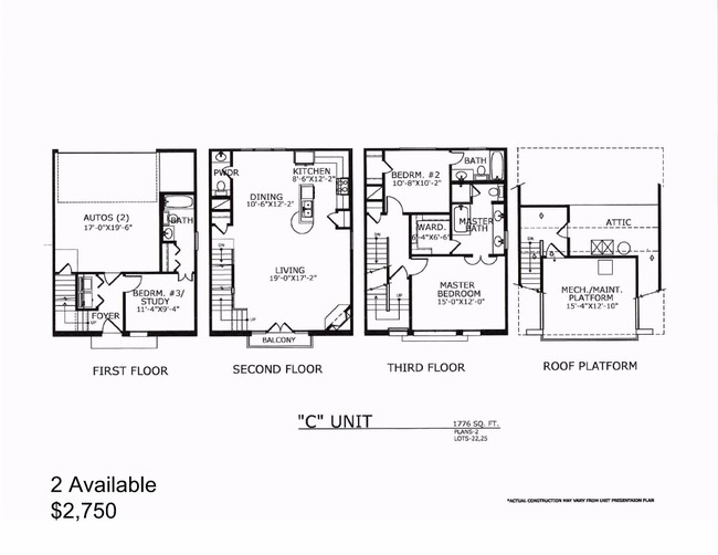 Floorplan - Hartford Townhomes
