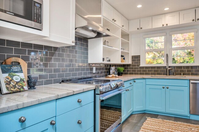 Kitchen with new appliances - 163 California Ave