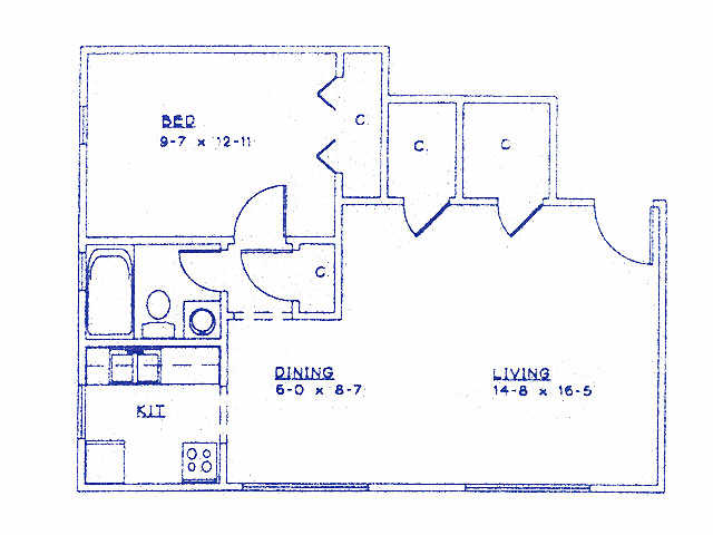 1BR/1BA - Villa View Apartments