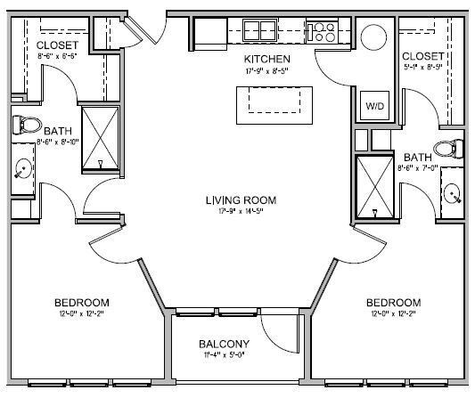 Floorplan - Apartments at the Yard: Keystone