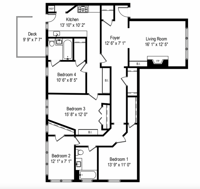 Floorplan - 1615-25 Ridge Ave.