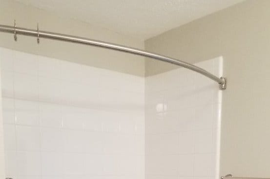 master bathroom shower with curved shower rod - 16778 N Bob White Dr