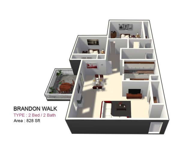 Two Bed / Two Bath - Brandon Walk