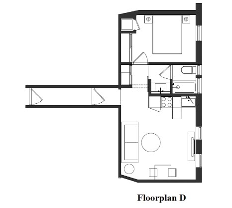 Floorplan D - 65-67 Bank St