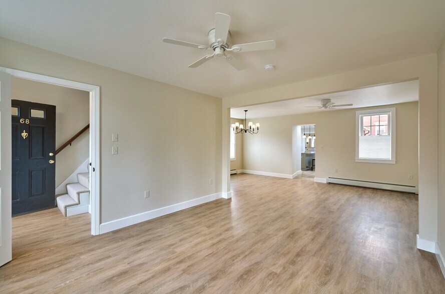 Living Room toward dining, kitchen - 68 South St