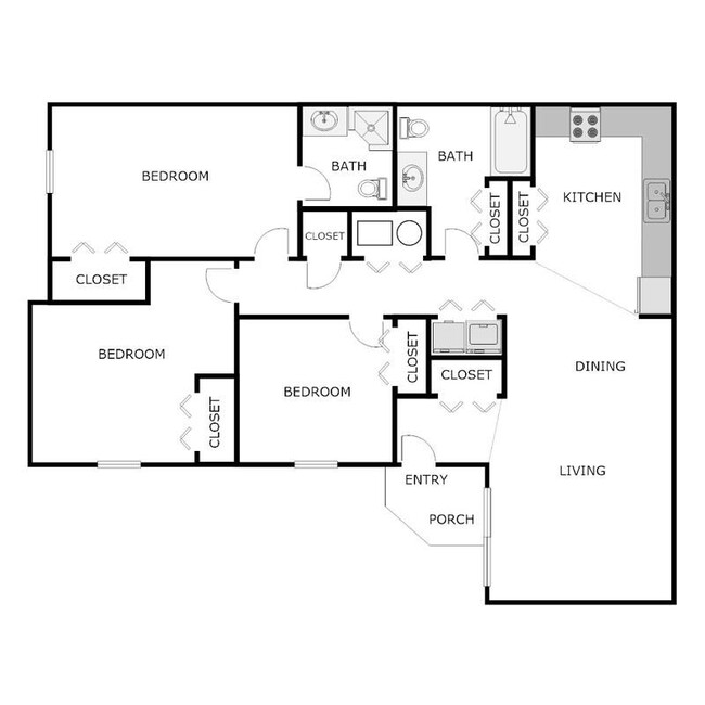 Floorplan - Lakewood Village Apartments