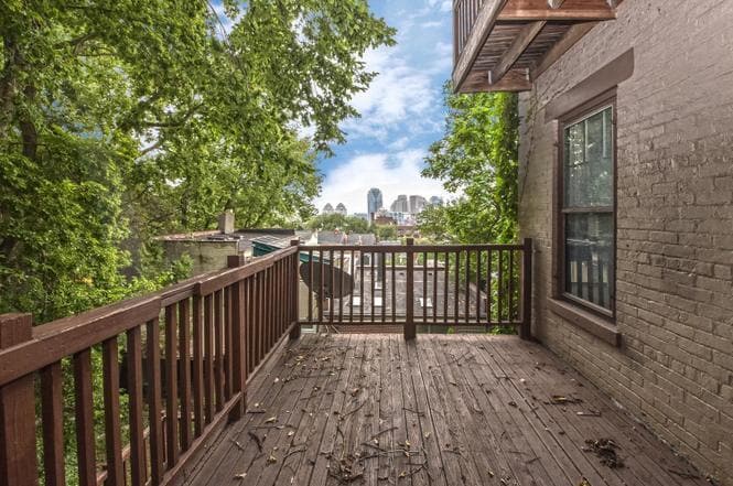 View of downtown skyline from the deck. Deck is about 10' x 12'. - 505 Milton St