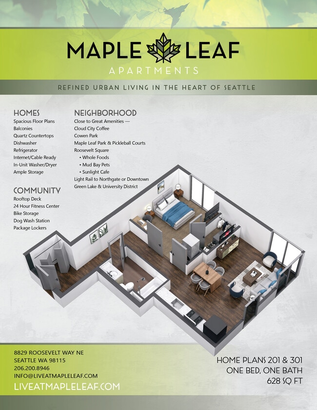 Floorplan - Maple Leaf Apartments