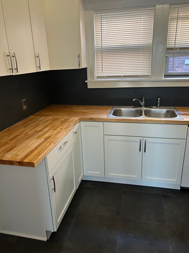 Modern Kitchen - gorgeous butcher block countertop - 841 Nottingham Rd