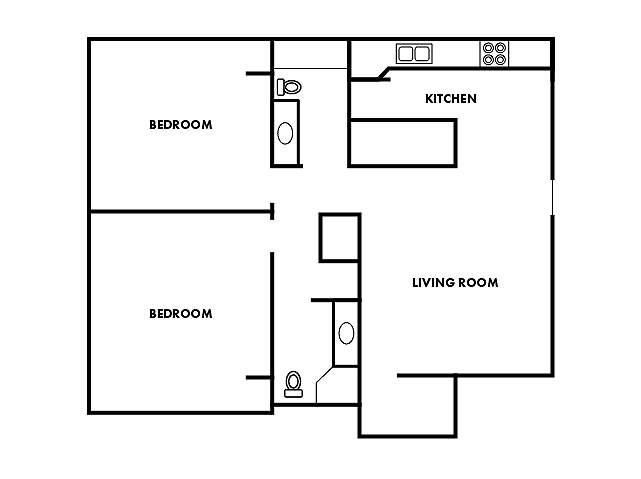 2x2 w Balcony - Blueridge