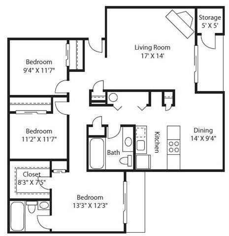 Floorplan - The Verandas Apartment Homes