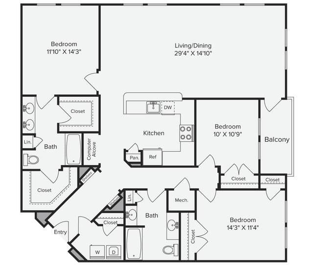 Floorplan - Avalon Arlington North