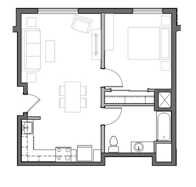 1 Bedroom Type 1.1A - Altura Apartments