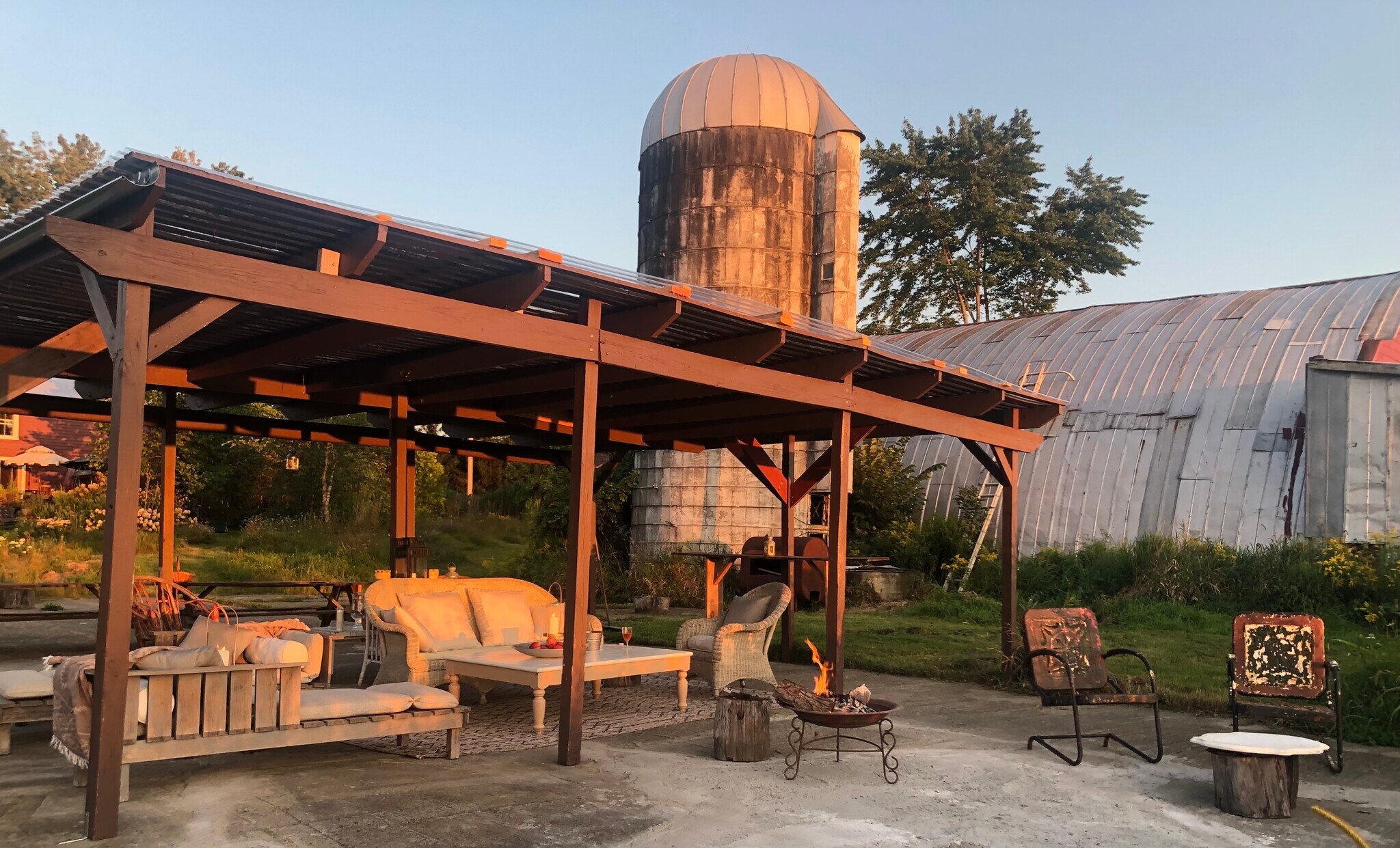 Shared Pergola with Firepit - 388 Eichybush Rd