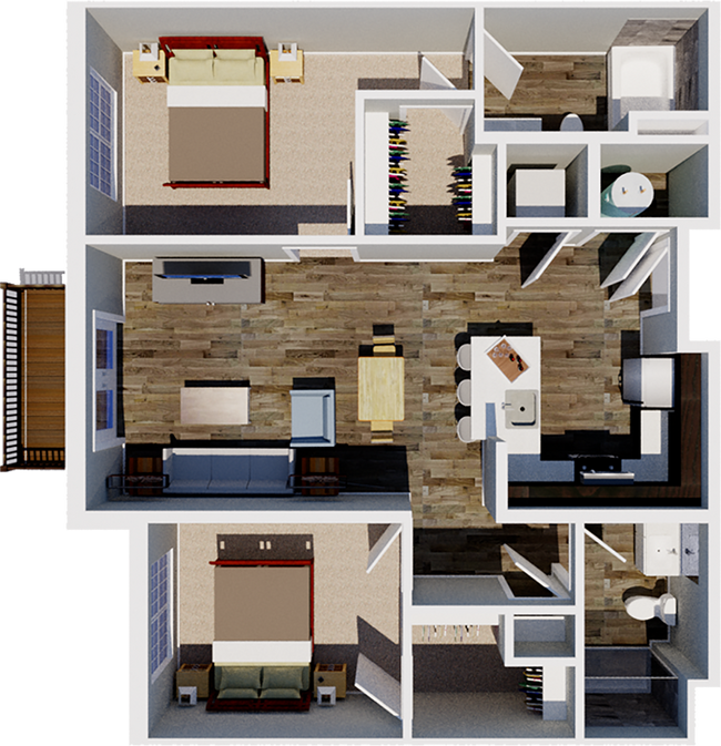 Floorplan - West Hill Apartments