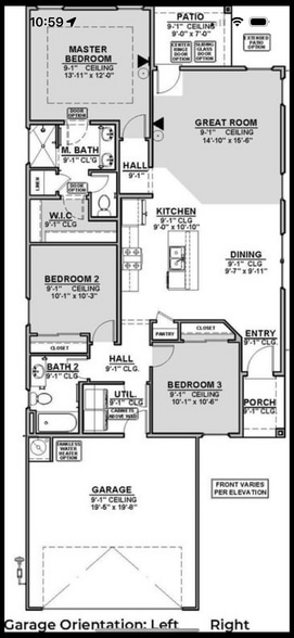 Model floor plan. Actual house is flipped. - 2818 Cambridge Ave NE
