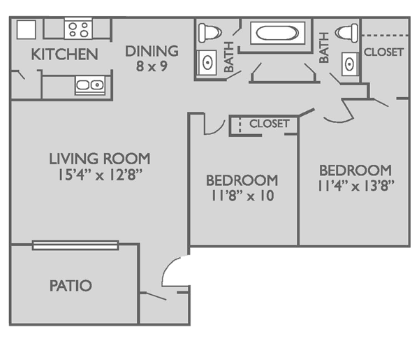 Floorplan - Brookhollow Apartments