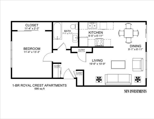 Floorplan - Royal Crest Apartments