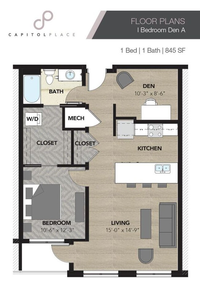 Floorplan - Capitol Place Apartments