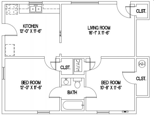 2BR/1BA - Shelby Hills Apartments