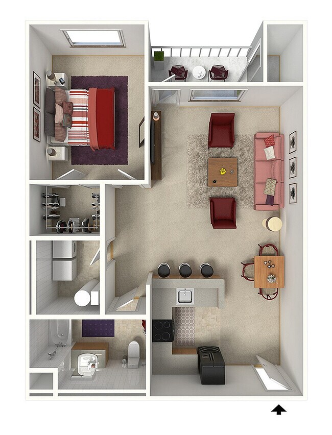 Abbington | 1 Bed 1 Bath | 985 sq ft | Morgan Ridge Apartments in Winston-Salem - Morgan Ridge