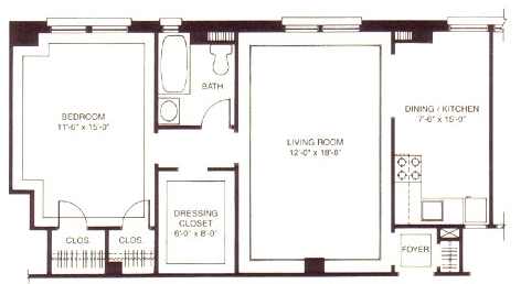 One Bedroom- Type 15 - Wayland Manor