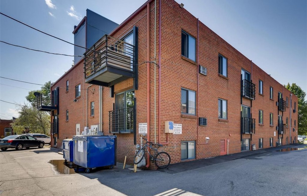 back of building and parking - 188 S Logan St