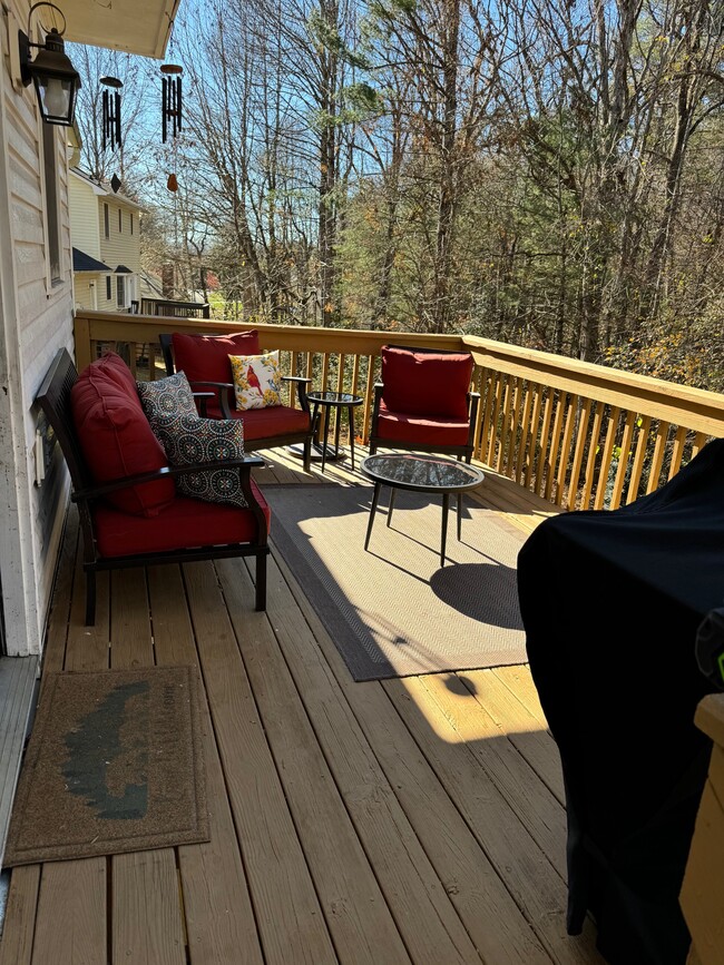 Deck overlooking back yard - 6 Southchase Dr