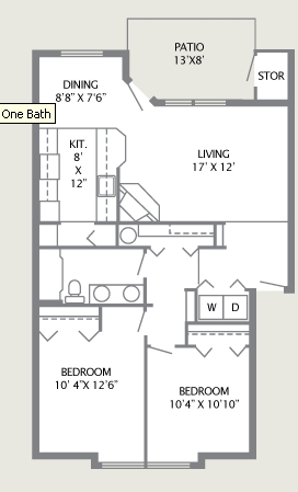 Two Bed, One Bath - Cascade View