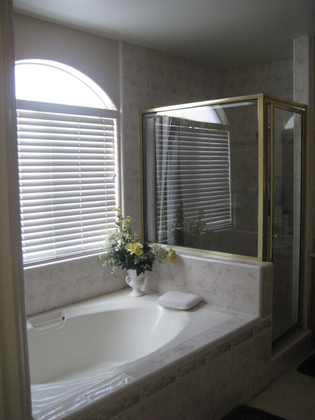 master bath with tub and shower - 4489 Spencer St