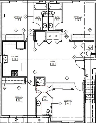 1st floor, floor plan - 534 W 1045 N