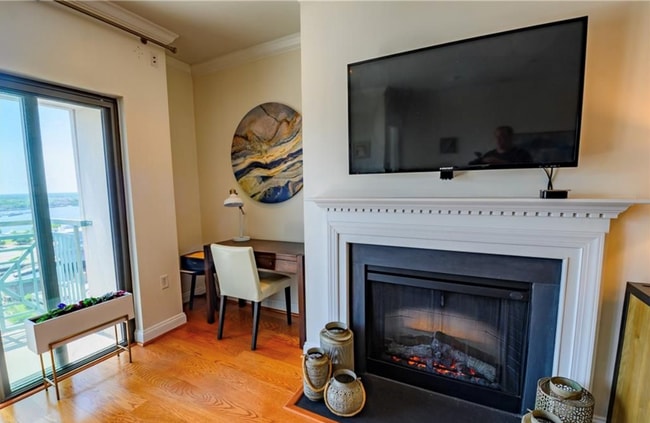 Electric fireplace - 123 College Pl