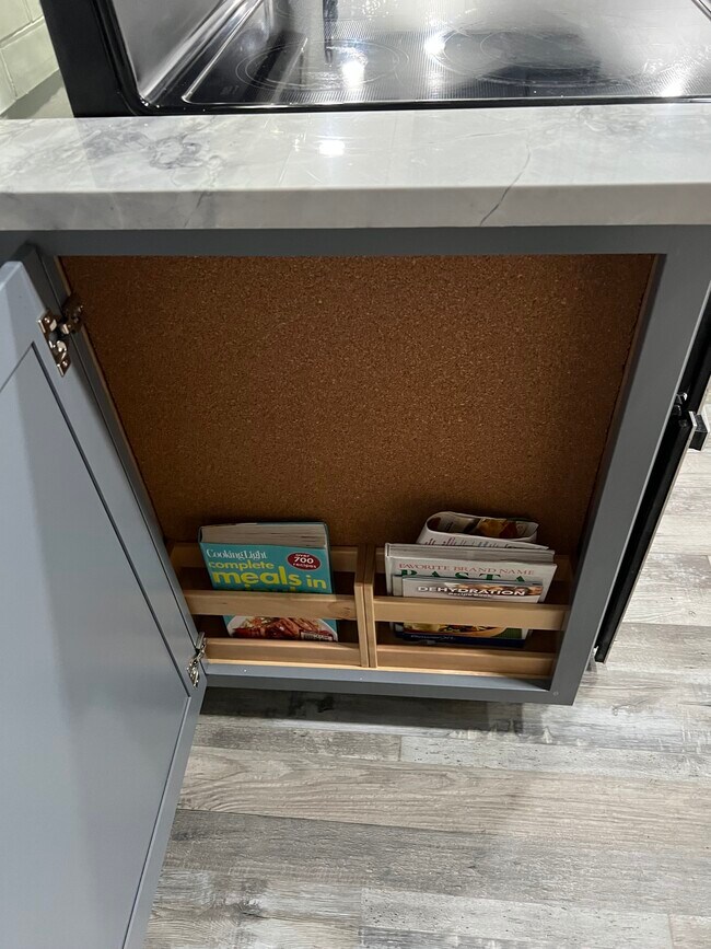 Recipe book cabinet. - 3942 Solano Rd