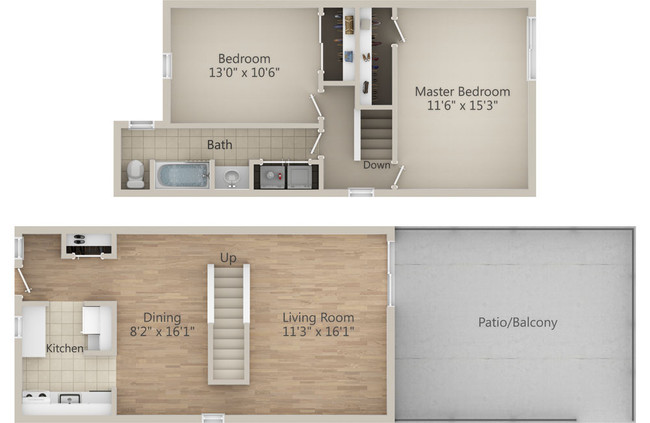 Floorplan - East Townhomes & Apartments