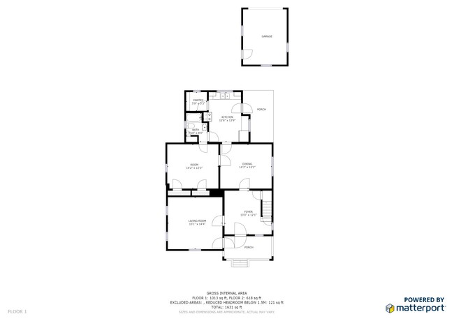 Main level floor plan - 715 E 10th St