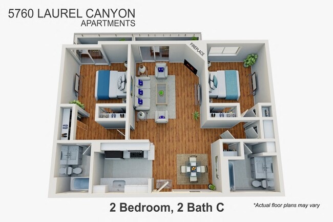 Floorplan - 5760 Laurel Canyon Apartments
