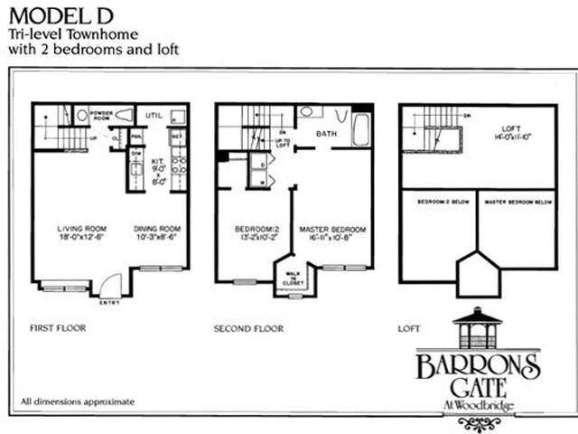 Tri-Level Townhome w/2bedrooms & loft - Barron's Gate At Woodbridge