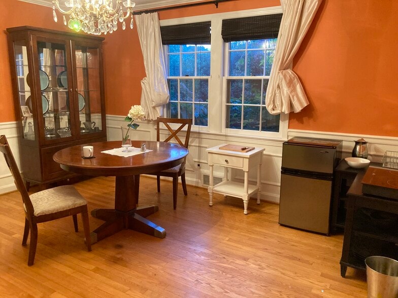 Dining room or office space with coffee station, fridge and microwave - 3741 4th St N