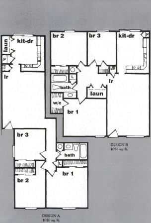 Floor Plan (3-Bedroom) - Treece Meadows