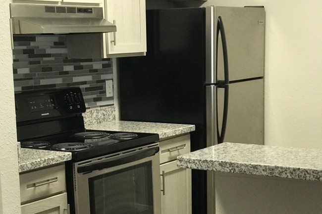 Backsplash and Stainless appliances - Cedars at Ellington