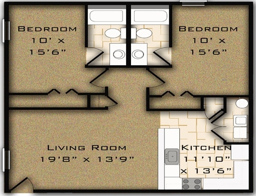 2BR/2BA - C&W Remington Park Apartments