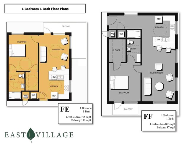 East Village 1 Bedroom Flats - East Village