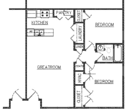 2BR/1BA - Wood Glen Apartments