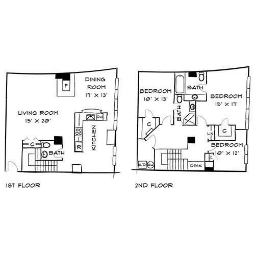 Floorplan - The Residences at Capital Crescent Trail