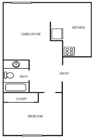 1BR/1BA - Brent Manor Apartments