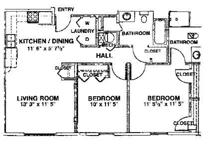 2BR/2BA - Englewood Vista