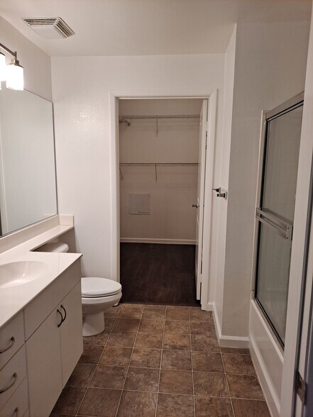 Master bathroom and closet - 1801 E Katella Ave
